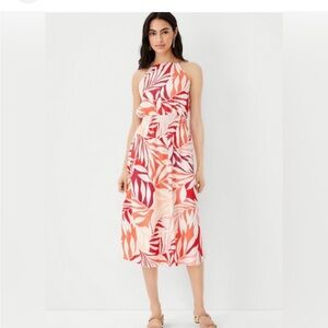 Ann Taylor Vibrant Print Midi Dress